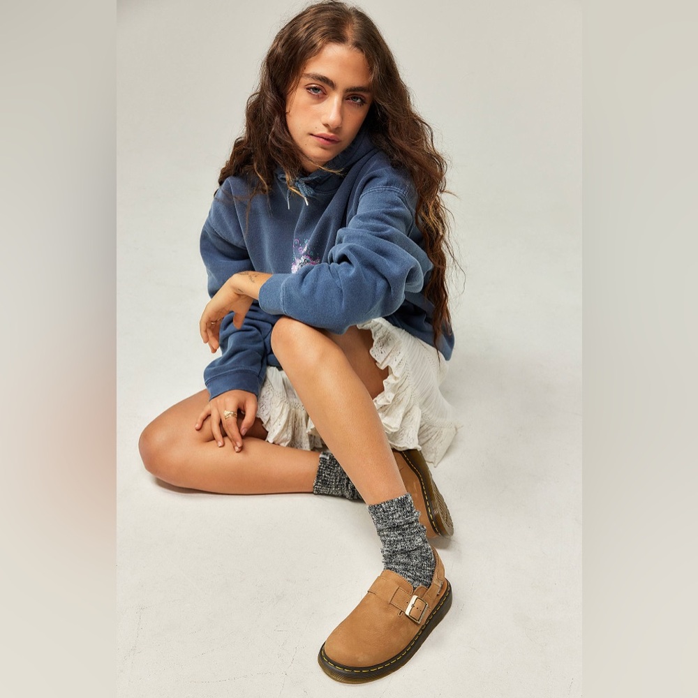 Dr. Martens Jorge II Tumbled Nubuck Mules -Savannah Tan - Women's 8 (Runs Large)